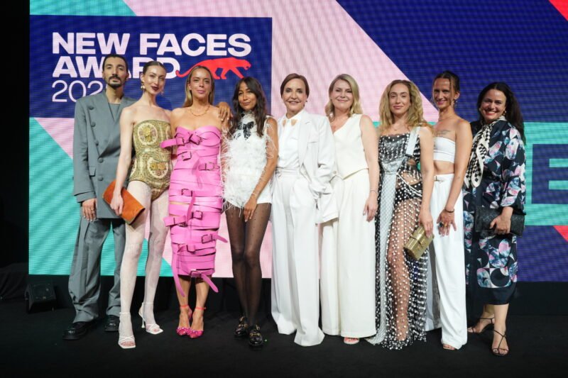 BUNTE Magazine’s 25th New Faces Award trophies on stage