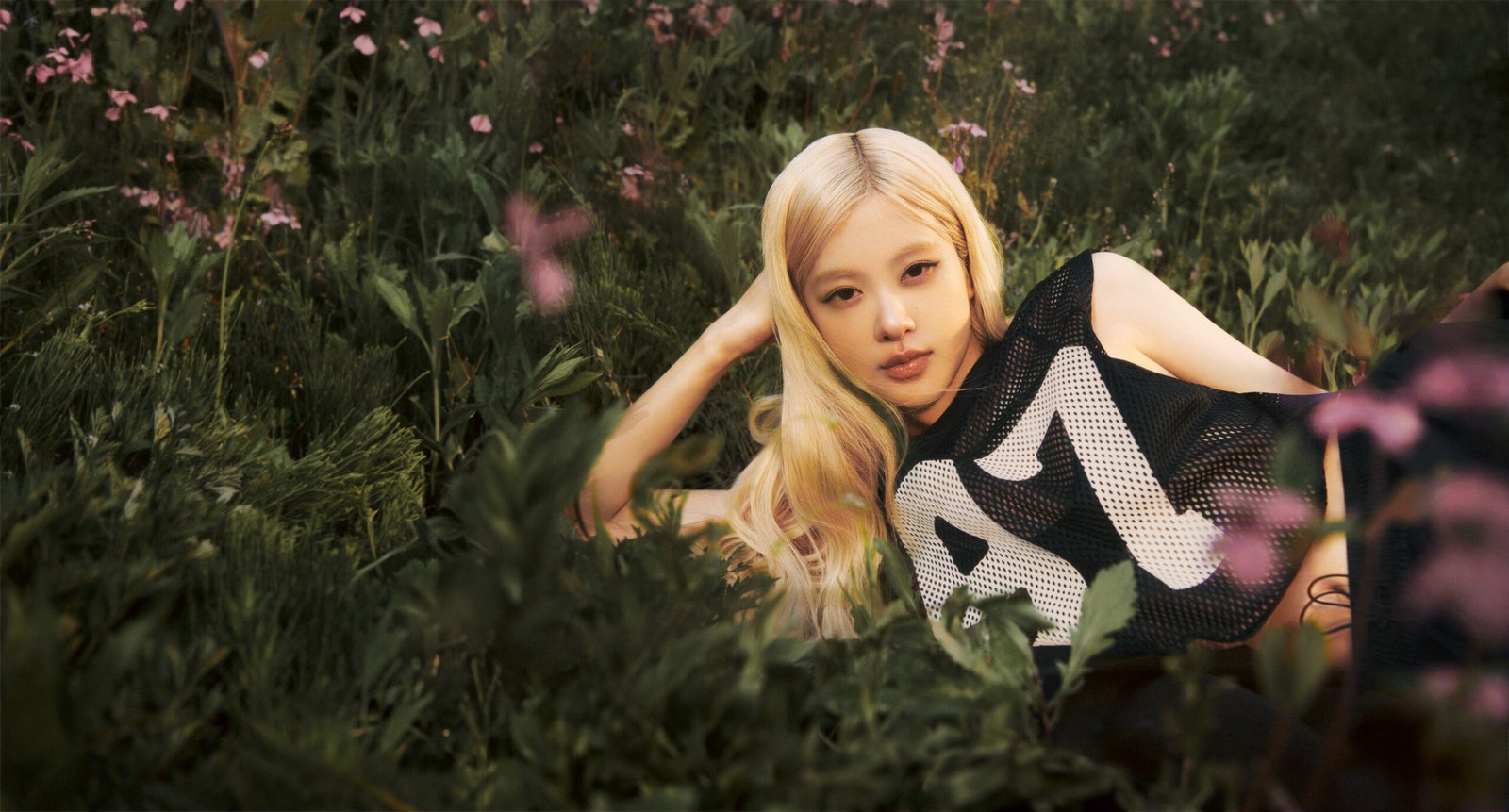 Rosé wearing pieces from the debut PUMA x Rosé collection, A Rose for a Rose.