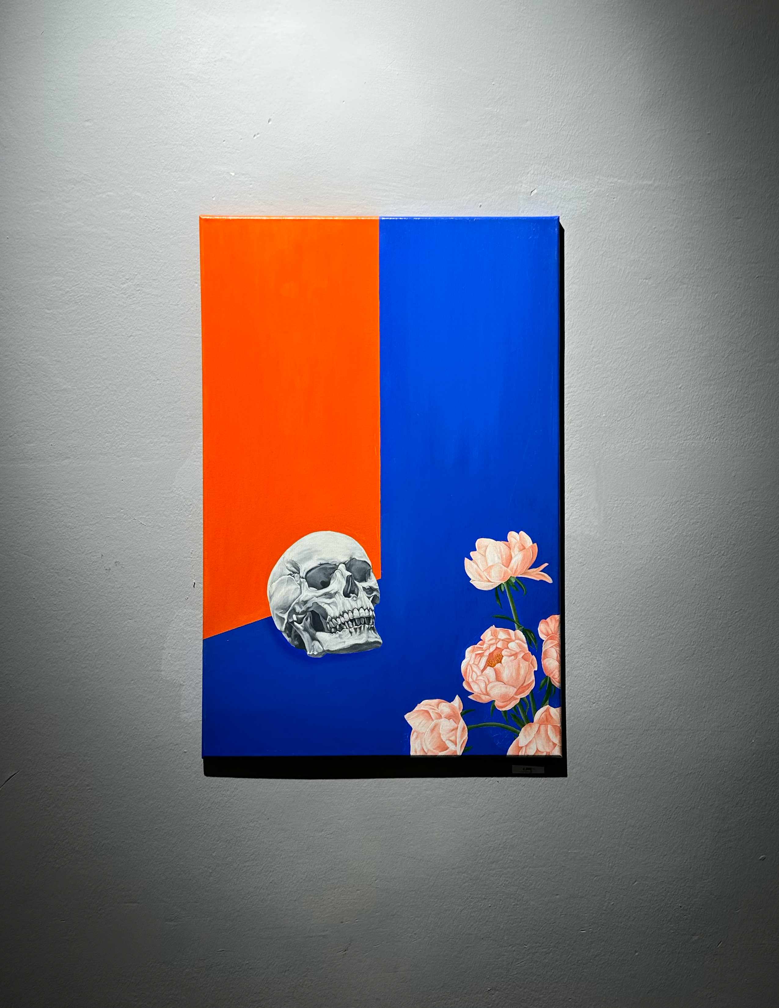 Leonore Leitner canvases blending humor and darkness