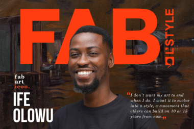 Nigerian tech artist Ife Olowu at work on an augmented reality art piece - FAB L'Style Magazine FAB ICON Cover Art