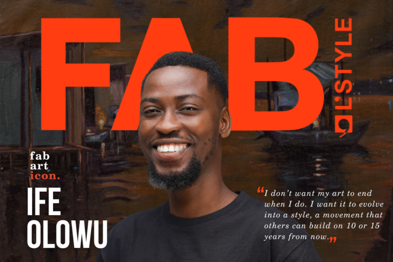 Nigerian tech artist Ife Olowu at work on an augmented reality art piece - FAB L'Style Magazine FAB ICON Cover Art