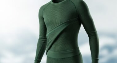 Lightweight base layer outfit designed to retain warmth during winter