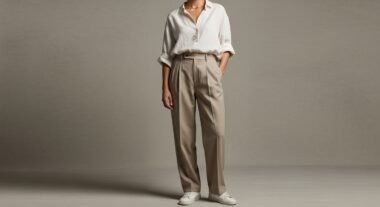 Minimalist outfit featuring neutral tones