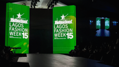Crowd and runway at Federal Palace during LFW 2025