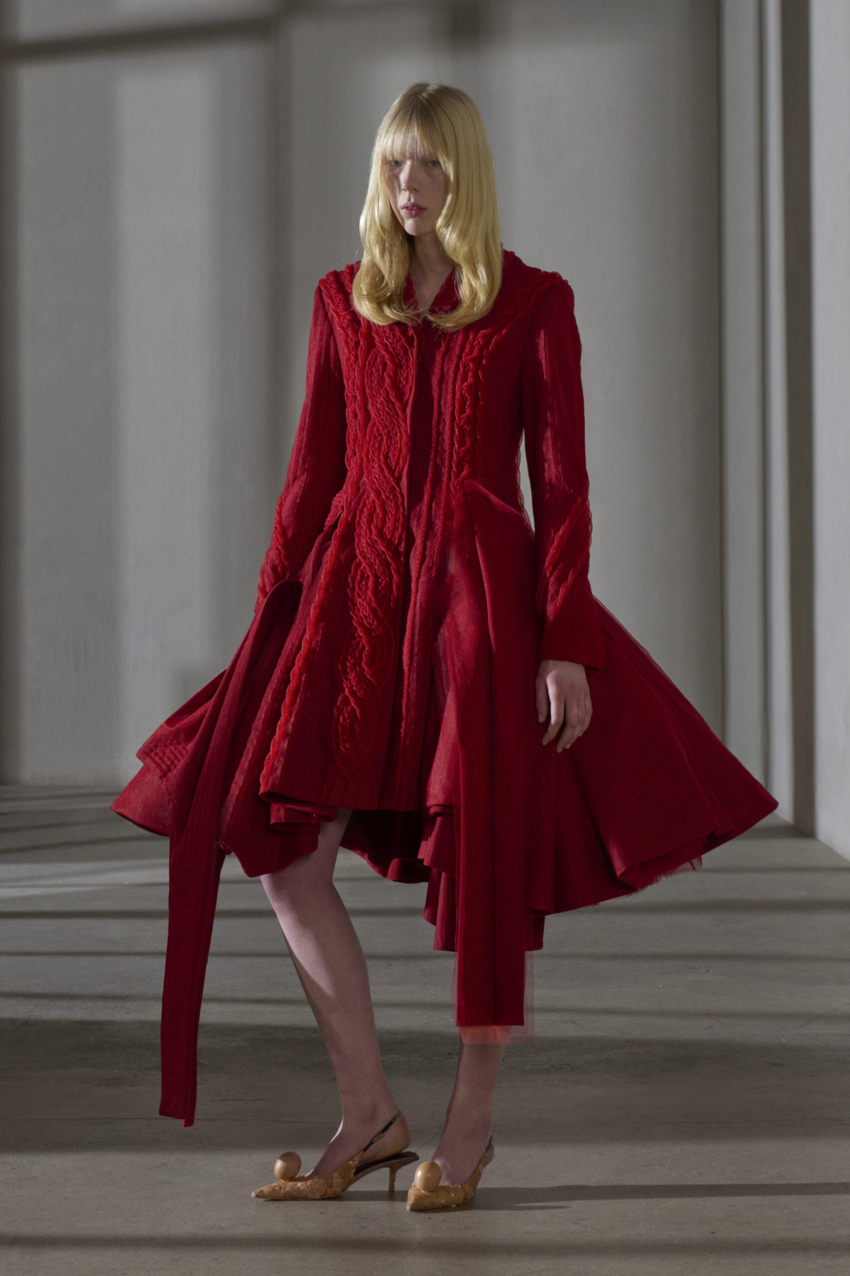 LÙCHEN sustainable couture collection exploring material movement and reclaimed feathers