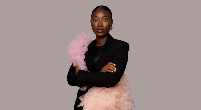 Portrait of African hairstylist Christele Codo