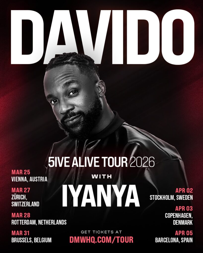 Davido 5IVE ALIVE European Tour 2026