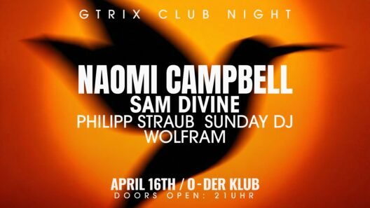 Naomi Campbell behind the DJ booth at the first Gtrix Club Night Vienna April 16 2026