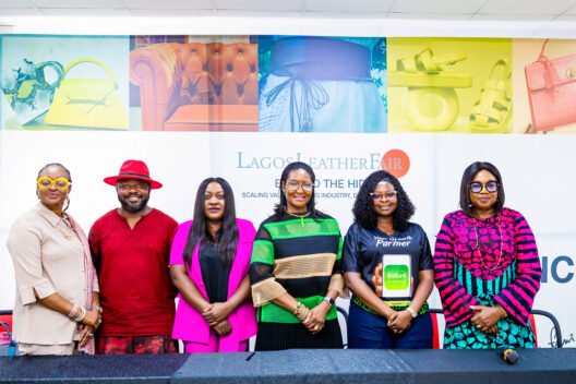 Lagos Leather Fair 2026 press conference at Ananse Centre for Design — unveiling the blueprint for the 9th edition Beyond the Hide