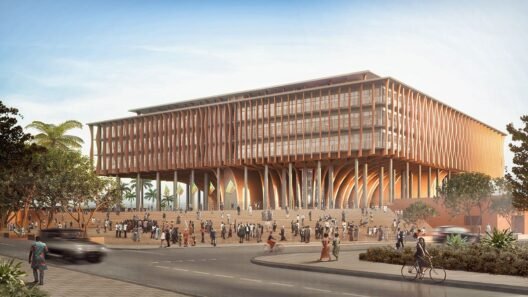 Public architecture building — Francis Kéré's Benin National Assembly in Porto-Novo inspired by the West African palaver tree tradition